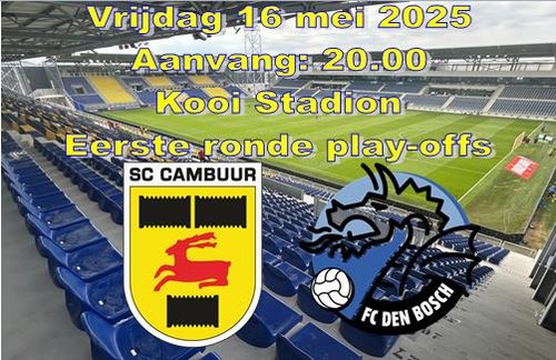 Seizoen is voorbij voor SC Cambuur door gelijkspel tegen FC Den Bosch