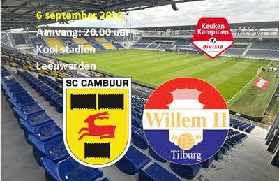 SC Cambuur maakt vier goals maar speelt met 2-2 gelijk tegen Willem II