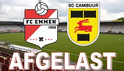 FC Emmen - SC Cambuur van 27 januari AFGELAST