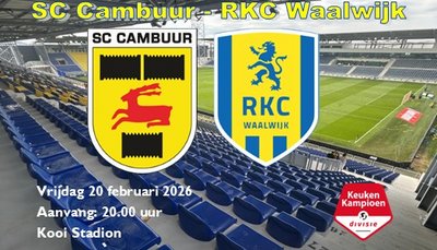 SC Cambuur moet genoegen nemen met gelijkspel tegen RKC Waalwijk
