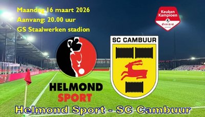 SC Cambuur pakt na een vroege goal de drie punten in Helmond