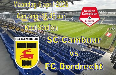 SC Cambuur komt niet verder dan een 1-1 tegen FC Dordrecht
