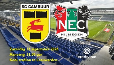 Eerste winst in de eredivisie in Kooi stadion voor SC Cambuur