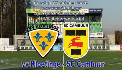 Dinsdag 27 oktober vv Kloetinge - SC Cambuur